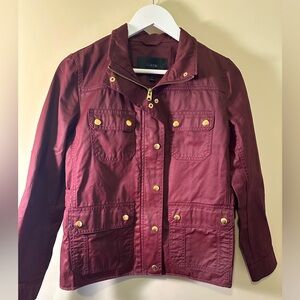 J. Crew Burgundy Utility Jacket